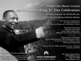 Martin Luther King, Jr Invitation/Poster for 17th Annual San Mateo County Celebration