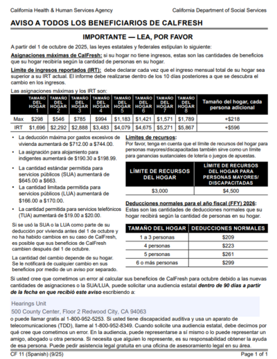 Calfresh Address Food Assistance | County of San Mateo, CA