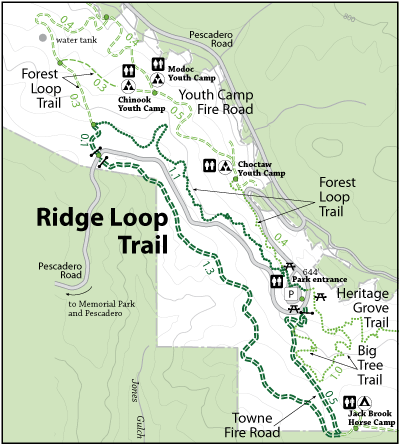 Map of Ridge Loop Trail 