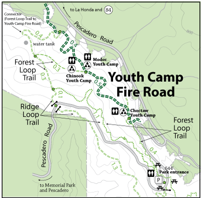 Map of Youth Camp Road
