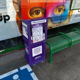 A naloxone stand box at the Sequoia SamTrans Station