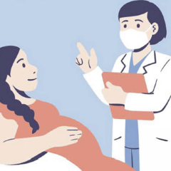 clipart of doctor and pregnant women